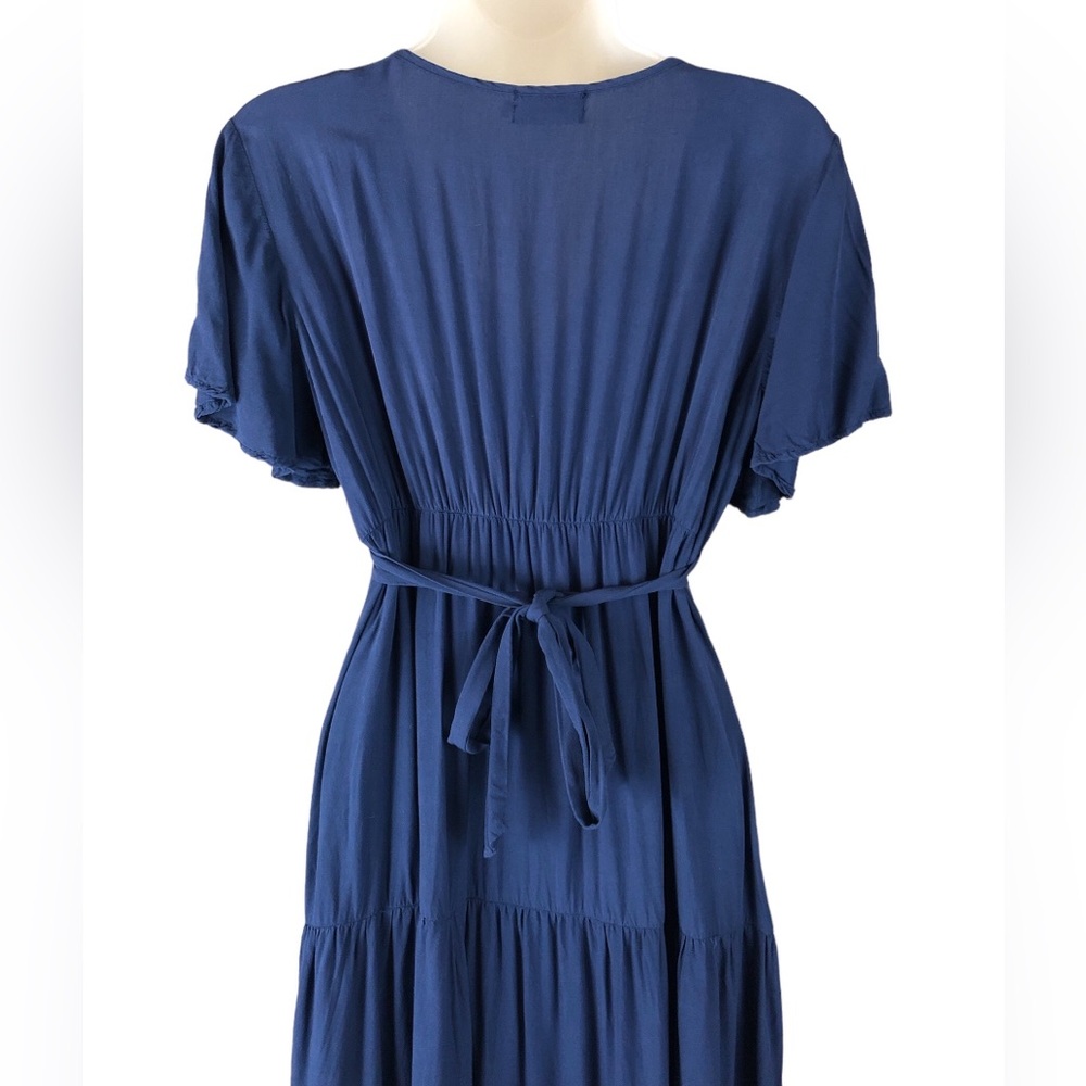 Elegant Deep Blue Maxi Dress - Picture 4 of 15